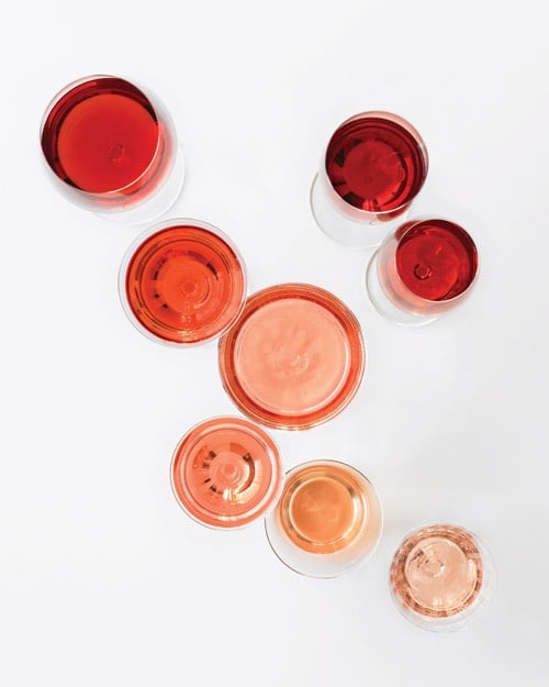Le nuancier du rosé