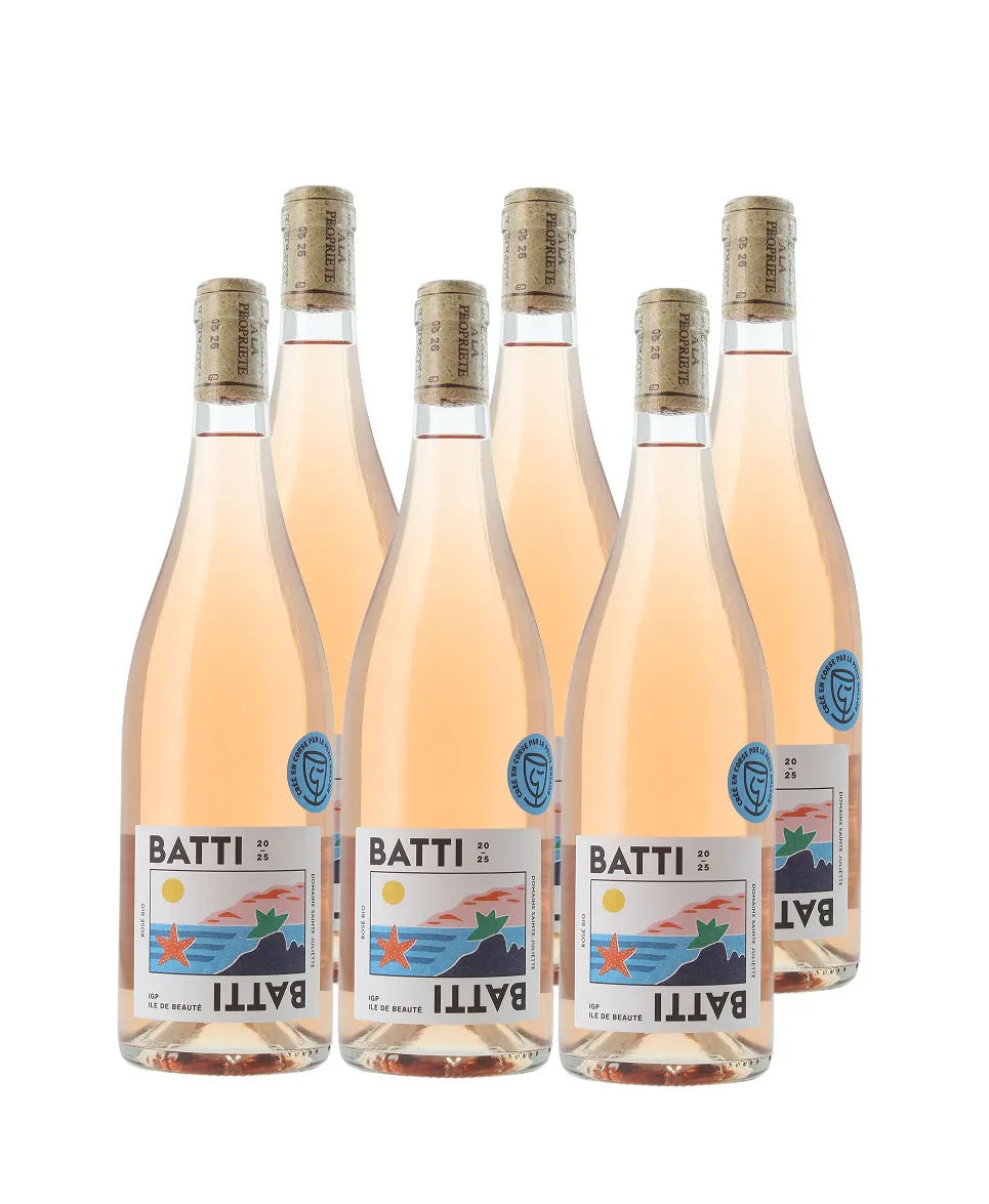 Domaine Sainte Juliette - Batti Batti 2025 - Le rosé léger de votre été - 6 bouteilles - IGP Île de Beauté - Rosé - 2025