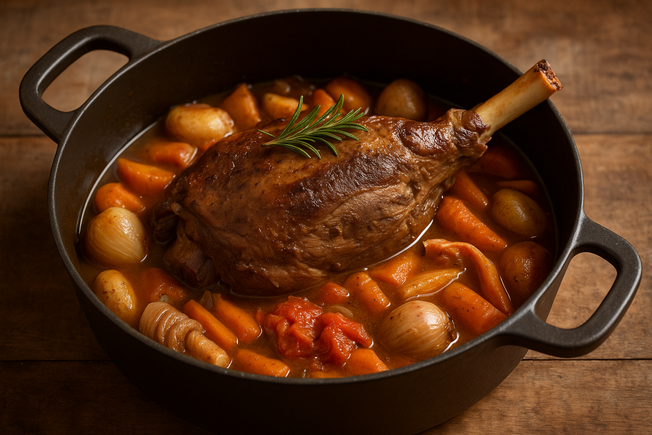 Plato de cordero cocido