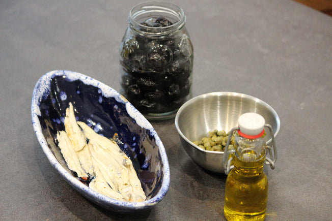 Foto de los ingredientes del camarón gris