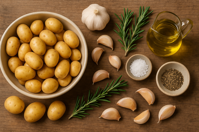 Ingredientes de las patatas baby