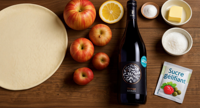 Ingredientes de la tarta del vinicultor